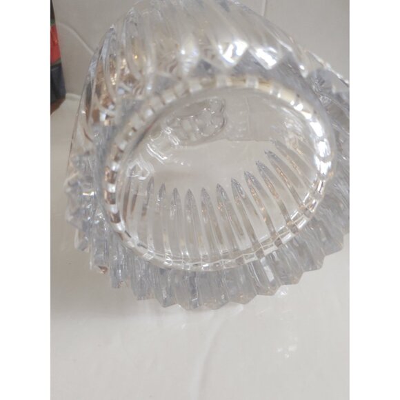 Vintage Hand Blown & Cut Crystal Decanter Artist Signed 12" Large stopper - Picture 13 of 16